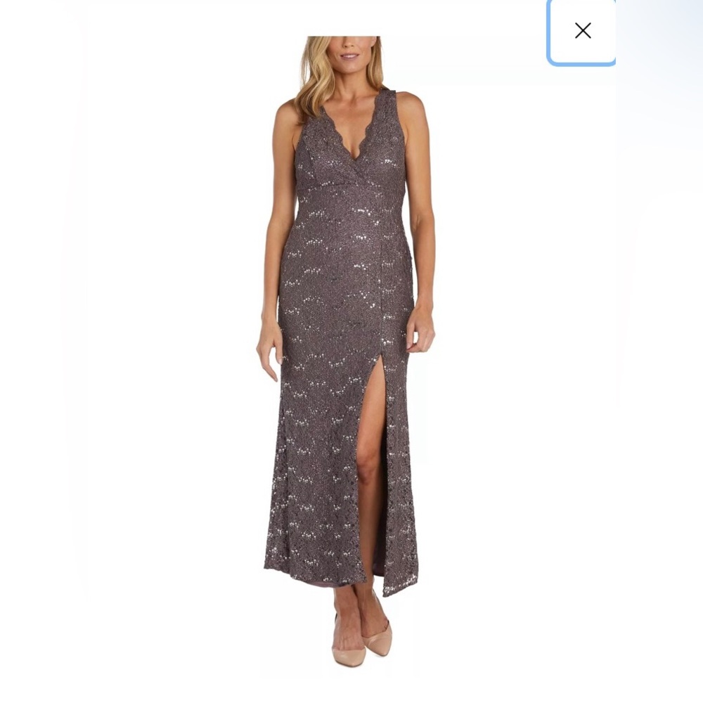 NEW Nightway Women's V-Neck
Sleeveless Glitter-Lace
